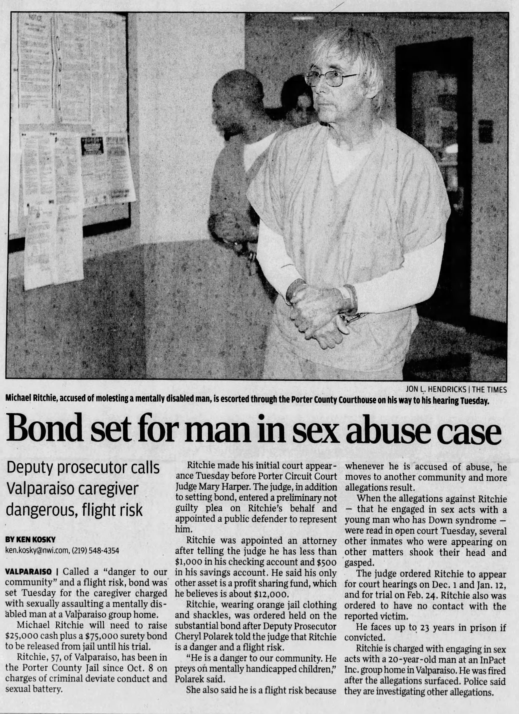 Bail set in Michael Ritchie Case